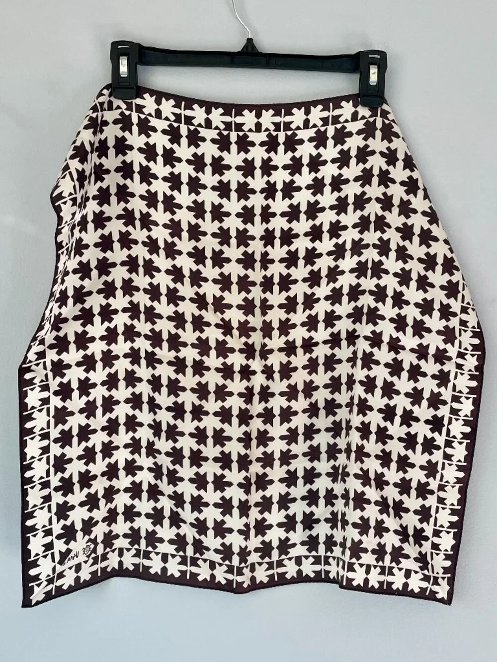 Square Black & White Geometric Scarf by Vera Neumann